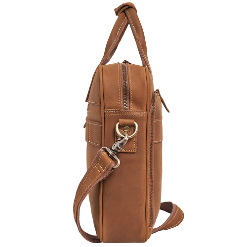 Products Luxorro Full Grain Leather Briefcases For Men in a Beautiful Gift Box, Fits 15.6" Laptop, Light Brown, 2 Compartments - B07X11YHVH - A - Luxorro