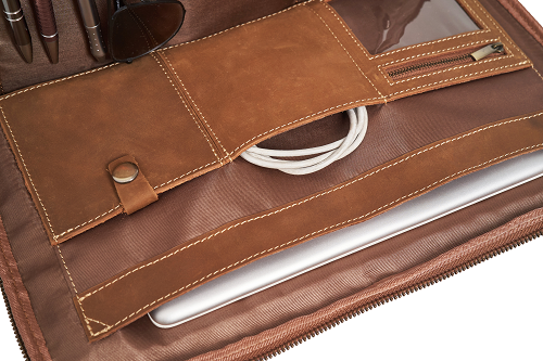 Products Luxorro Full Grain Leather Briefcases For Men in a Beautiful Gift Box, Fits 15.6" Laptop, Light Brown, 2 Compartments - B07X11YHVH - A - Luxorro