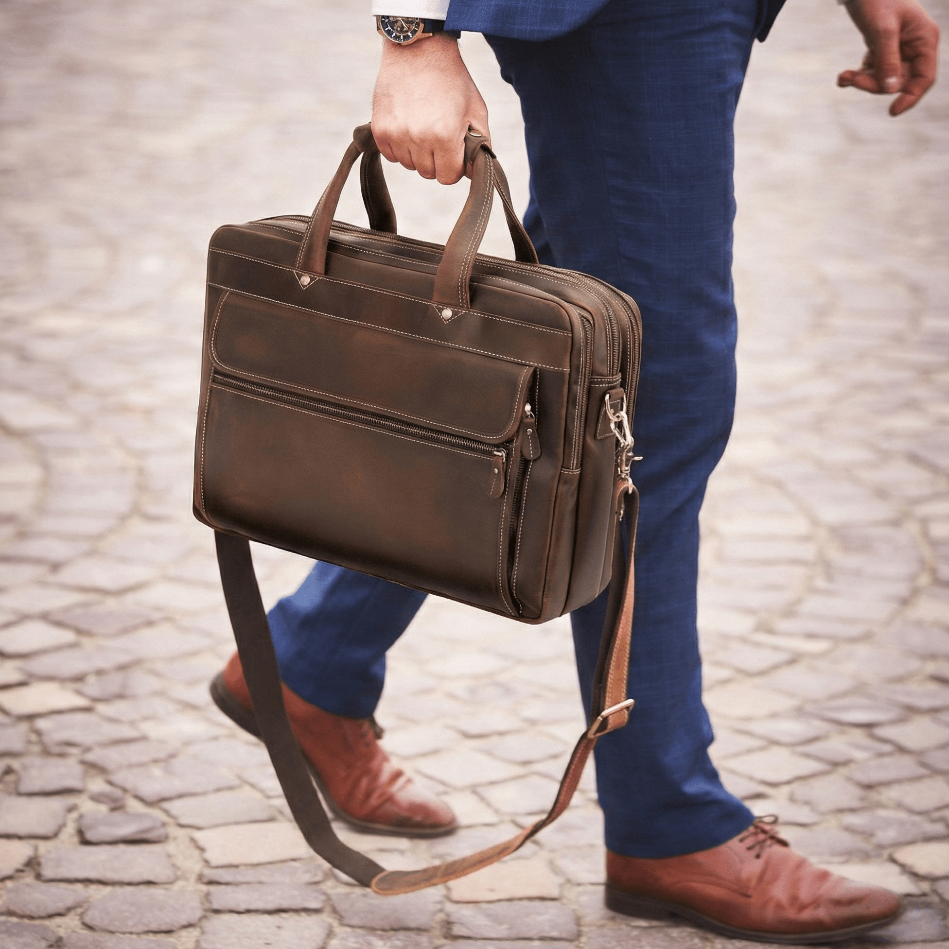 The Legacy Leather Briefcase - Luxorro