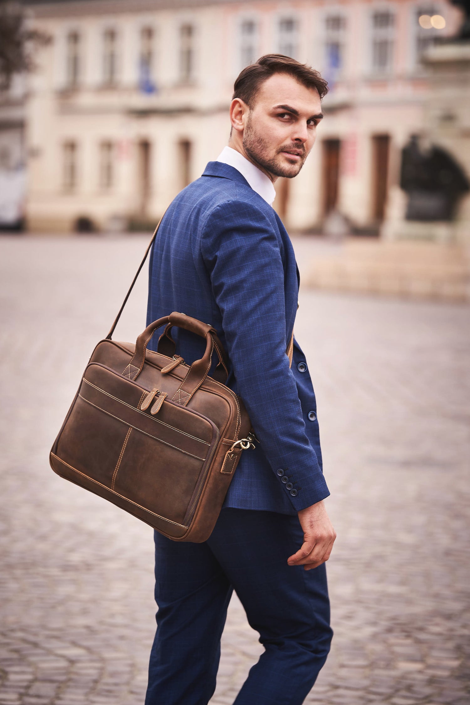 Luxorro Leather Briefcases for Men