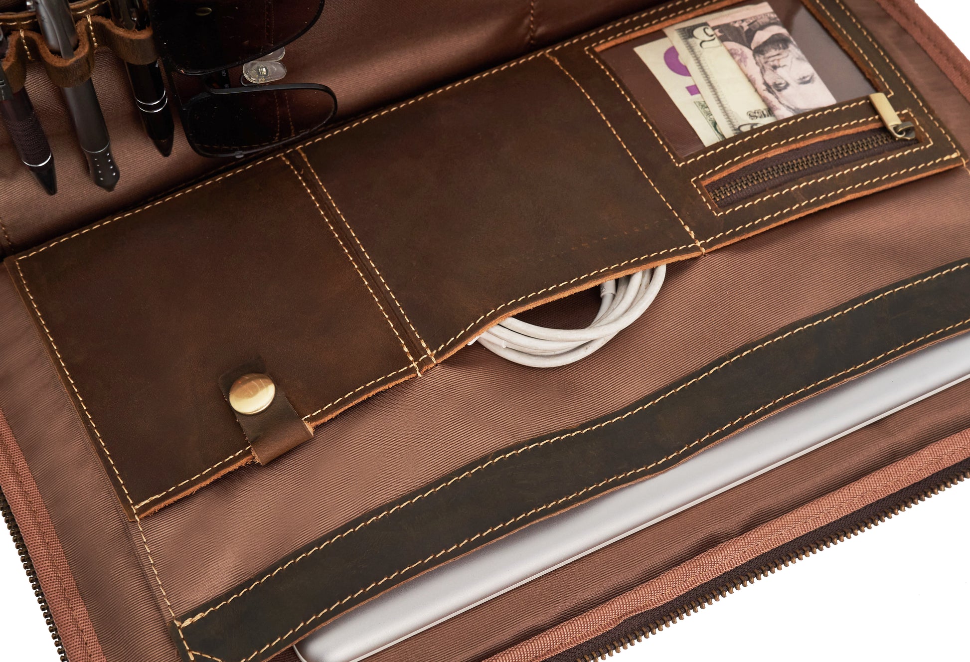 Louis Vuitton Brown Vachetta President Classeur Briefcase Leather  ref.185243 - Joli Closet