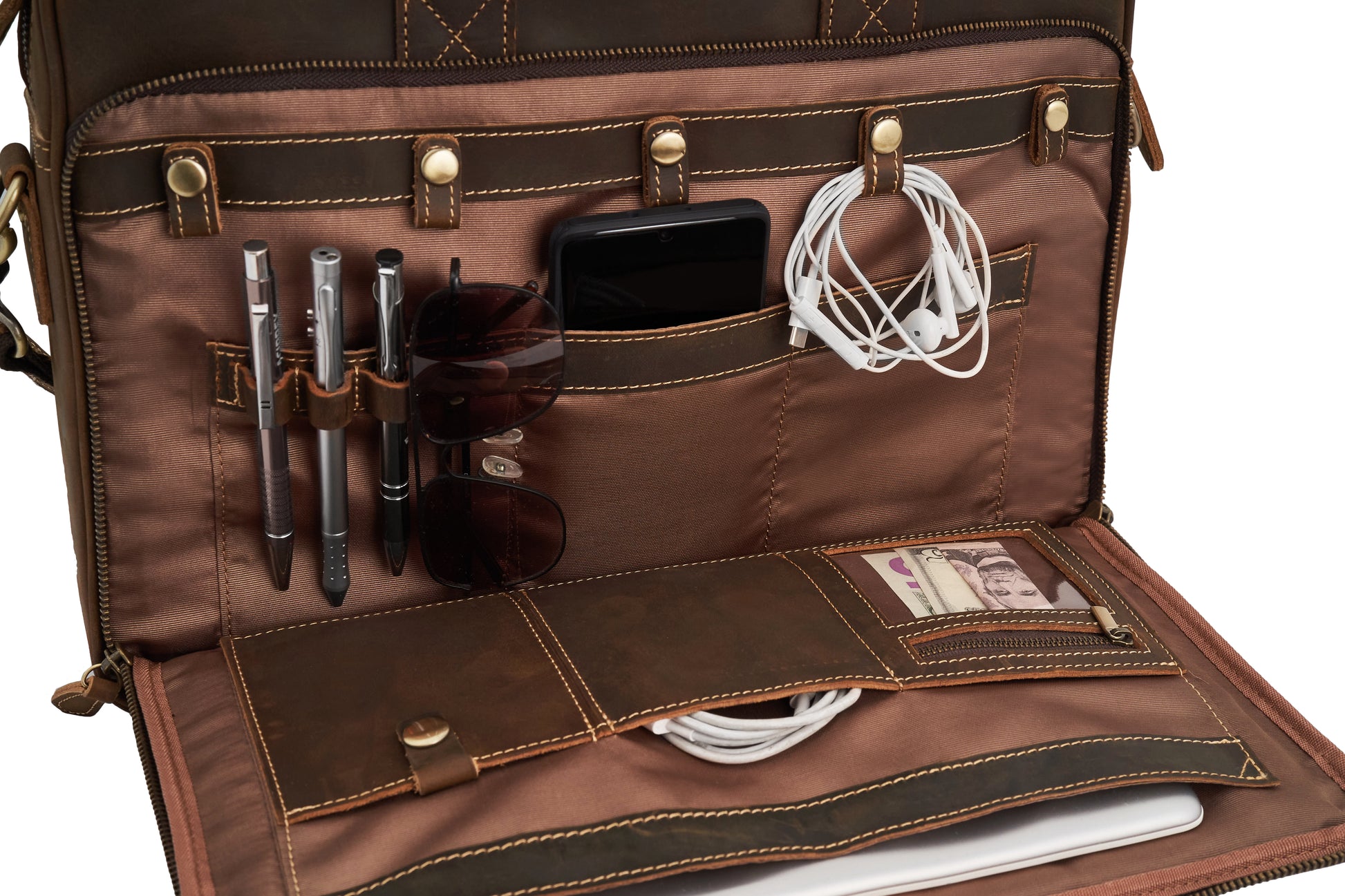 Laguito Louis Vuitton Bags Briefcases Brown Leather ref.234854 - Joli Closet
