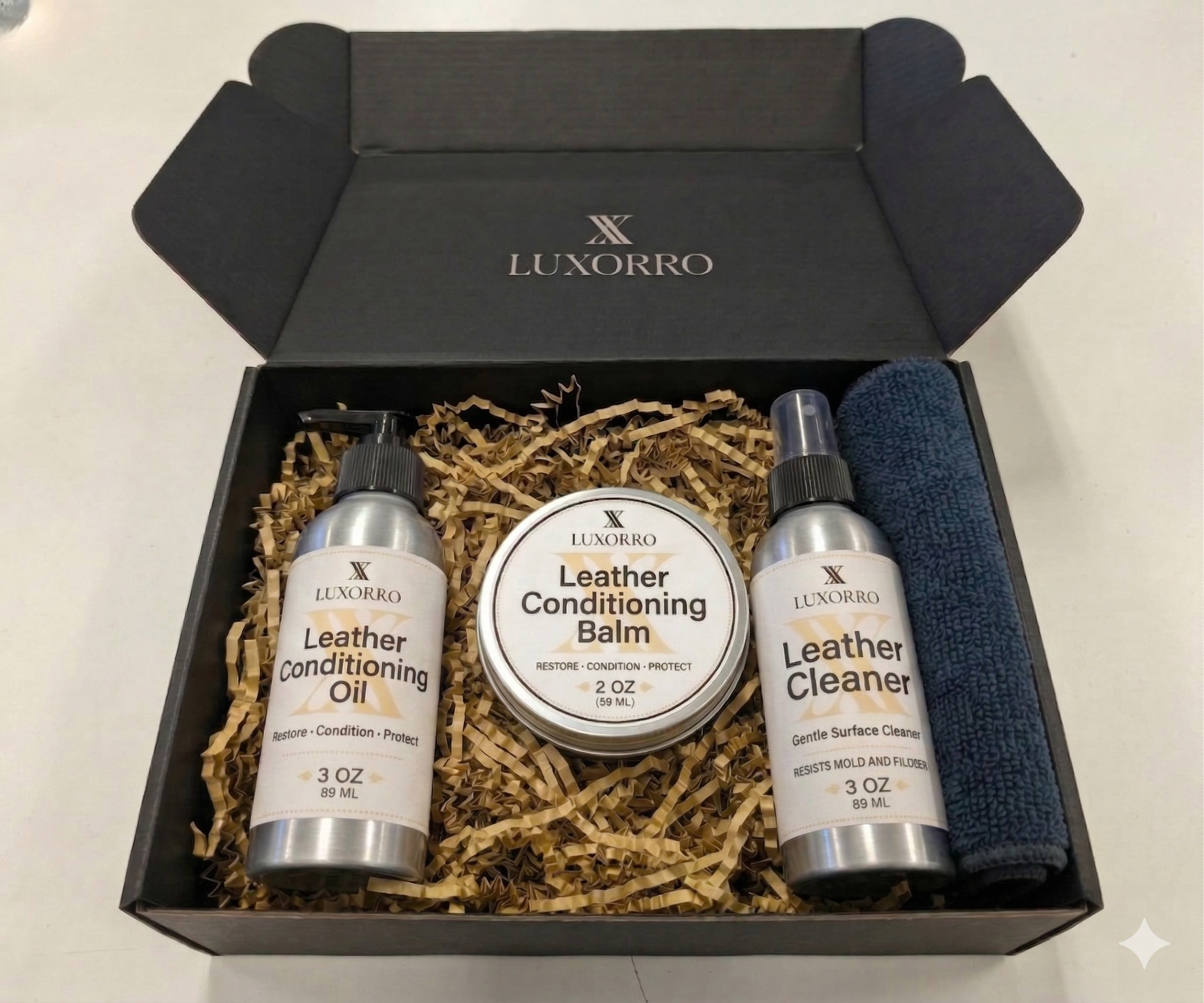 Luxorro Leather Care Kit — Clean, Condition & Protect