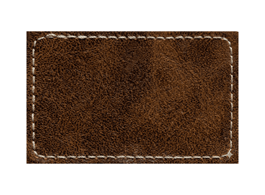 Leather patch on the outside of the bag